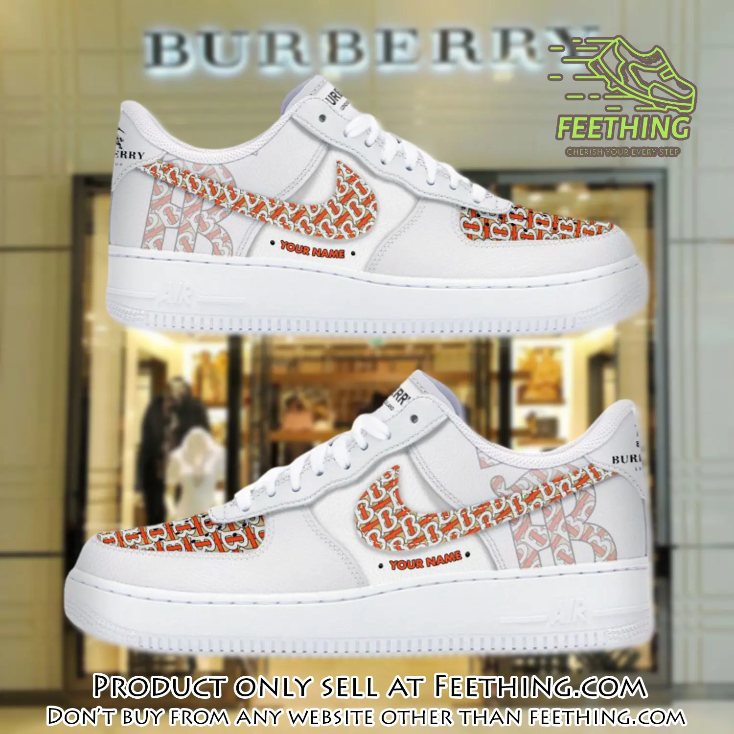 Personalized burberry luxury air force 1 sneakers limited af1 shoes oaf1003 ft2926164